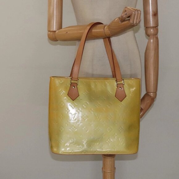 LOUIS VUITTON Monogram Vernis Houston Hand Bag Gris - Picture 1 of 16